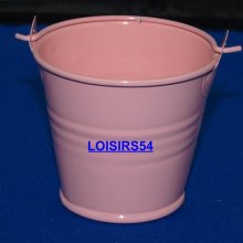Seau métal rose 5 cm pour dragées